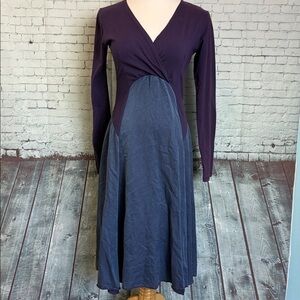 Luna Luz Dress Mixed Media Cotton Silk Sz S  Whimsical Lagenlook Art To Wear